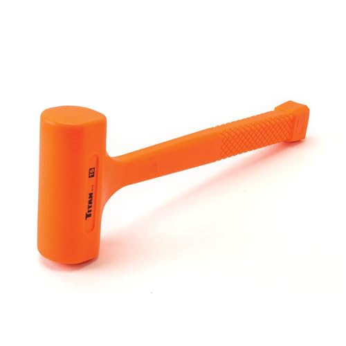 Titan 63116 1lb Dead Blow Hammer with Steel Shot Filled Head, Spark & Rebound Resistant, 12" Non-slip Diamond Textured Handle - size: 16oz