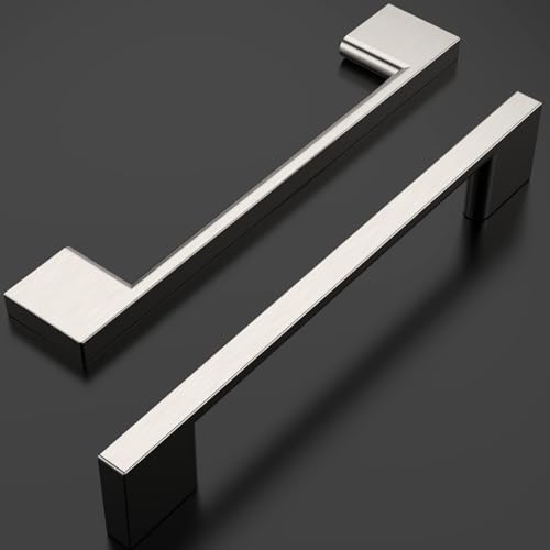 Amerdeco 15 Pack Brushed Satin Nickel Cabinet Pulls - 5 Inch(128MM) Hole Centers Kitchen Handles for Cabinets and Cupboards - ZH0060 - color: Brushed Satin Nickel, size: 5"/128mm Hole Center, style: 15 Pack