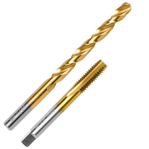 3/8"-16 UNC Tap and 5/16" Drill Bit for Metal, M2 HSS Drill and Tap Set - size: 3/8"-16 Tap, 5/16" Drill
