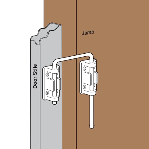 Prime-Line Patio Sliding Door Loop Lock, Child Safety & Security, Chrome - size: 2-1/8 in.