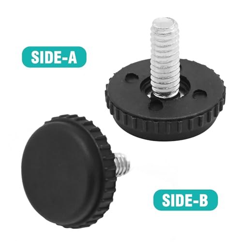 1/4-20 Stainless Steel Adjustable Furniture Feet Screw in Chair Levelers Feet for Furniture Glide Table Leveling Feet for Table Chair Cabinet Legs (64) - color: 64