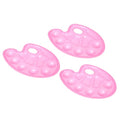 PATIKIL 10 Wells Acrylic Paint Palette, 3 Pack Painting Pallet Holder Oval with Thumb Hole Art Supplies for Painting Drawing, Pink