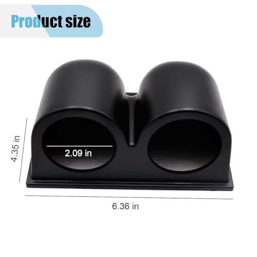 BDZMC Universal 2" 52mm Single Hole Gauge Dashboard Pod (Two Hole) - size: Two Hole