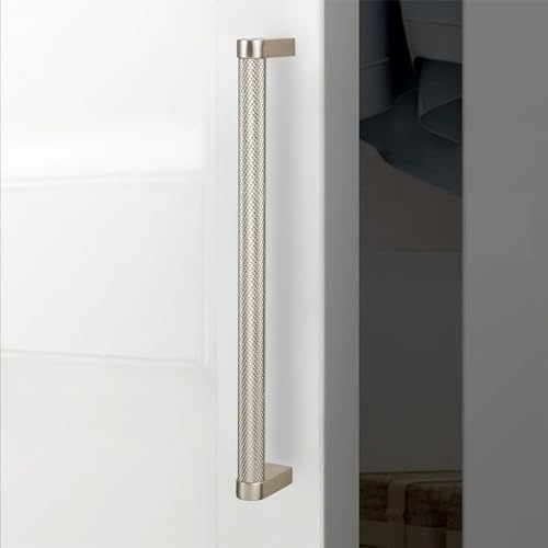 10 Pack 7-1/2 inch(192mm) Brushed Satin Nickel Kitchen Cabinet Handles Knurled Cabinet Pulls Silver Drawer Pulls Kitchen Cabinet Hardware Handles Drawer Pulls Dresser Handles - color: Brushed Satin Nickel, size: 7-1/2" Hole Center（192mm）