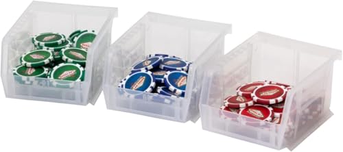 Akro-Mils 30210 AkroBins Plastic Storage Bins, 5"x4"x3", Clear, 24-Pack - color: Clear