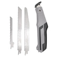 3-in-1 Multi Blades Hand Saw, Mini Reciprocating Saw Set Compact Drywall Hand Saw with Quick Release Blades Ergonomic Handle for Wood Metal Drywall Plastic