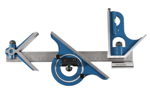 Accusize Industrial Tools Combination Square Set, 12''/300mm, 4 Pcs/Set, 0000-8108 - size: 12"/300mm