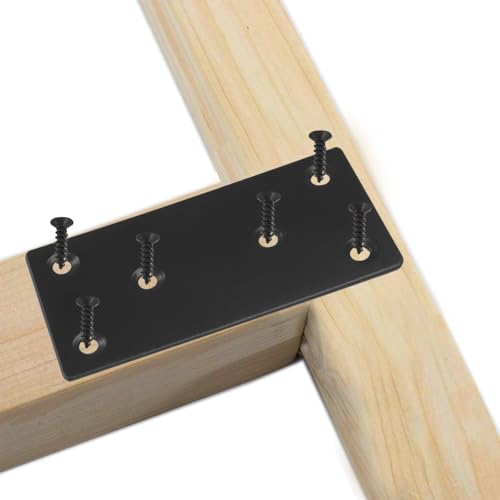 Murtenze 4 Pack Black Stainless Steel Mending Plates, 4 x 2 - size: 50*100mm