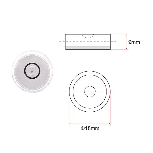 HARFINGTON 3pcs Round Bubble Level 18x9mm Mini Circular Bullseye Spirit Levels for Leveling Camera Tripod Telescope Workshop Turntable Pictures Frame, White - color: White (Black Circle), size: 18x9mm