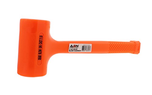 ABN Dead Blow Hammer, 2 lb Pound – Unicast Mallet with Non-Marring Rubber Coating - size: 2 Pound