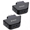 TROND 360 Rotating Plug Outlet Extender for Bathroom Kitchen, 2 Pack - color: Black, size: 3AC-3 Prong (Rotating Plug), 2 Pack