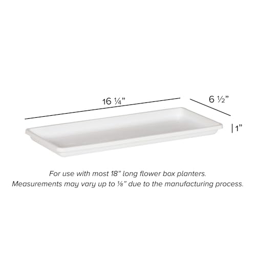 Novelty 10182, White, Countryside Flower Box Tray, Small (16.25" x 6.5") - color: White, size: 16.3" x 6.5" x 1"