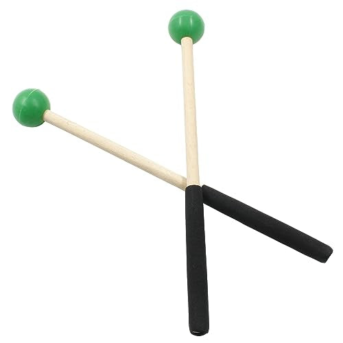 Bonsicoky 8 Inch Percussion Mallets, Green - color: Green
