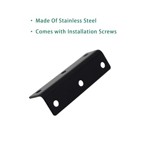 Long L Bracket,ULIFESTAR Black Corner Brace Brackets,Stainless Steel Corner Brackets,Heavy Duty Shelf Bracket,Metal Right Angle Bracket for Wood,80*20mm/3.15*0.79'' 8 PCS - size: 80*20mm/3.15*0.79''