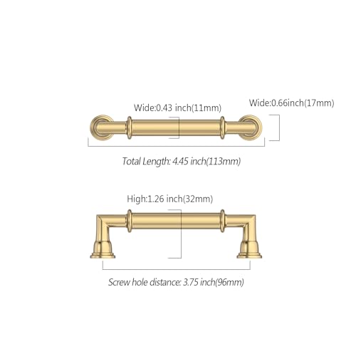 Asidrama 10 Pack 3.75 Inch(96mm) Champagne Bronze Kitchen Cabinet Handles, Cabinet Pulls Kitchen Cabinet Hardware for Cupboard Drawer Pulls 2281 - color: Champagne Bronze, size: 3.75" Hole Center
