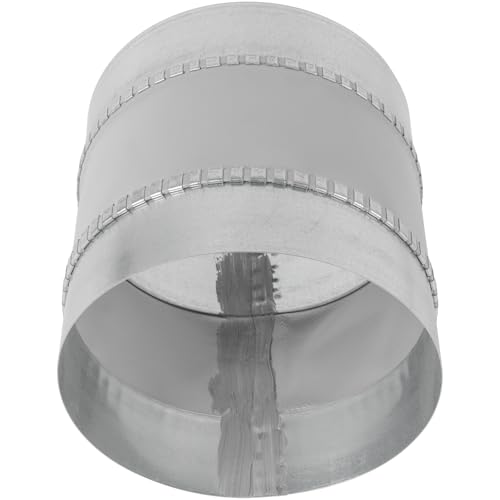Repa Market 6" Inch Flexible Vibration And Noise Reducing Coupler - Female Fit Duct Connector – Galvanized Steel Coupling for Joining Two Male Duct Fittings – HVAC Ventilation Inline Joint - size: 6" Inch