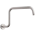 S Shaped Shower Arm, High Rise Shower Head Extension Pipe Standard 1/2" Connection with Flange, Awesome Shower Experience-Stainless Steel Bathroom Accessory(16 Inch Z-S Shape, Brushed Nickel) - color: Brushed Nickel, style: 16" Z Shape