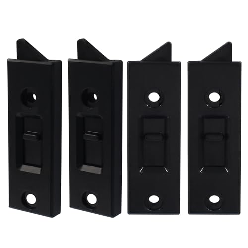4 Pcs Window Latch Tilt Locks Latch, Spring-Loaded 76mm (Black) - color: Black, size: 4 Pack