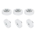 uxcell 6Pcs 19mm Drawer Rollers, M6 x 0.12" Thread Plastic Positioning Pulleys Flat Surface Small Drawer Pulley Bearing Replacement Wheel for Furniture Parts Cabinet Cupboard Slides - size: 19mm M6 x 0.12"