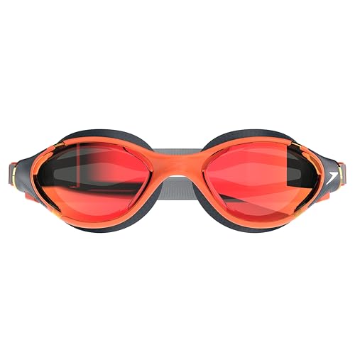 Speedo Unisex-Adult Swim Goggle Biofuse 2.0 - color: Amber Wave/Steel/Crimson Mirrored