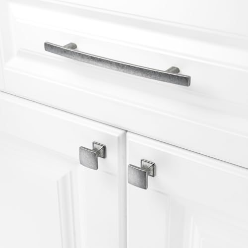 KOOFIZO 10 Pack 5 in Antique Iron Cabinet Pulls, Iron Drawer Handles 1961 - color: Antique Iron, size: 5" CC