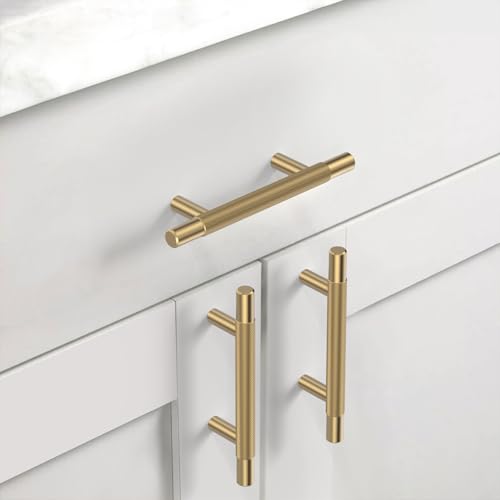 Asidrama 10 Pack 3 Inch(76mm) Champagne Bronze Knurled Kitchen Cabinet Handles, Cabinet Pulls Kitchen Cabinet Hardware for Cupboard Drawer Pulls - color: Champagne Bronze, size: 3" Hole Center