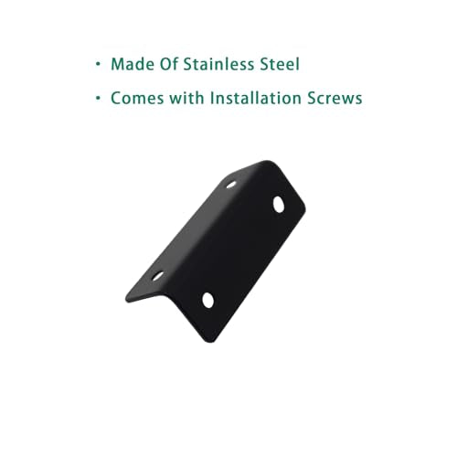 Long L Bracket,ULIFESTAR Black Corner Brace Brackets,Stainless Steel Corner Brackets,Heavy Duty Shelf Bracket,Metal Right Angle Bracket for Wood,60*25mm/2.36*0.98'' 8 PCS - size: 60*25mm/2.36*0.98''