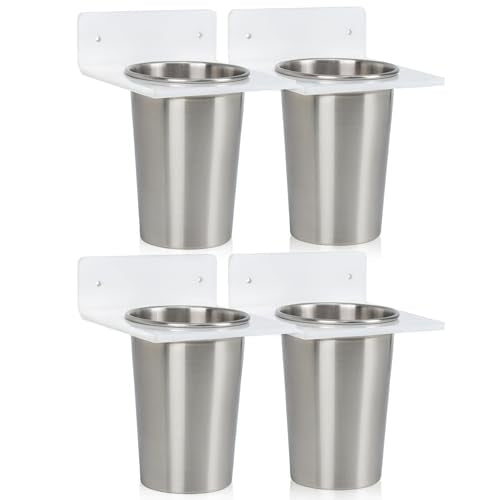 Hair Tool Organizer Wall Mount Blow Dryer Holder with Steel 4 Cups