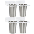 Hair Tool Organizer Wall Mount Blow Dryer Holder with Steel 4 Cups