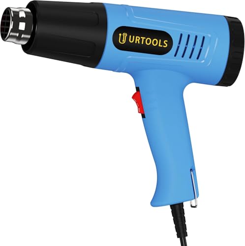 Heat Gun, 900W Hot Air Gun with 2 Temp Settings 572 & 1112°F, Overload Protection, 4 Nozzles, 5FT Cord, Heat Shrink Gun for Crafts, Resin, Vinyl Wrap, Soldering & Phone Repair