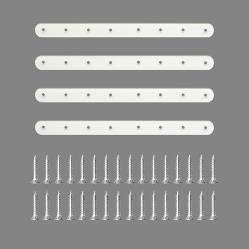 Alise Flat Bracket ,10 Inch White Mending Plate Flat Brace for Wood Shelves - color: White, size: 10 Inch