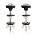 Universal Toilet Tank to Bowl Bolts Kit, Heavy Duty Toilet Bolts, Waterproof Stainless and Rubber Washers Gaskets with Extra Long Nut Screw for Fastening (Silver) (2, Short) - size: Short