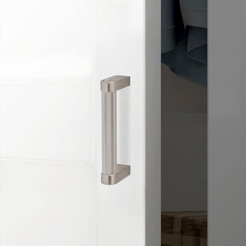 10 Pack 3 inch(76mm) Brushed Satin Nickel Kitchen Cabinet Handles Knurled Cabinet Pulls Silver Drawer Pulls Kitchen Cabinet Hardware Handles Drawer Pulls Dresser Handles - color: Brushed Satin Nickel, size: 3" Hole Center（76mm）