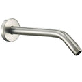Shower Arm with Flange, 10 Inches Wall Mount Replacement Shower Head Arm For Fixed Shower Head and Handheld Showerhead, Brushed Nickel - color: Brushed Nickel, style: 10 Inch