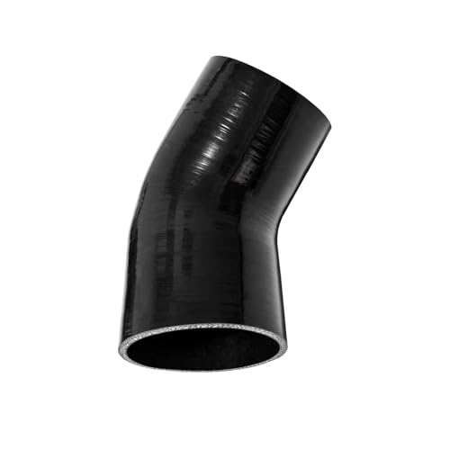 ID 3 inch 45 Degree Silicone Elbow Coupler Hose 4" Leg Length - color: Black 45, size: ID: 3" (76mm)