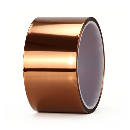 BOMEI PACK Polyimide Tape, 2in x 66ft Heat Resistant Tape for Soldering - size: 2inch x 20m/66ft