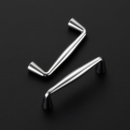 Ravinte Polished Chrome Cabinet Handles Solid Handles,3 Inch,10 Pack - color: Polished Chrome, size: 3 Inches Hole Center