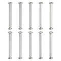 PATIKIL Hex Chicago Screws, 10 Set Binding Screw Posts M6 x 75 mm Connecting Hex Drive Socket Cap Bolt Nuts for Scrapbook Leather Belt Album Photo Furniture Repair, Silver - size: M6 x 75