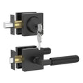 Asidrama 1 Pack Matte Black Passage with Deadbolts - color: Matte Black, size: 1 Pack, style: Passage with Deadbolt