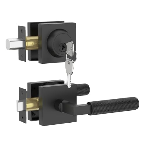 Asidrama 1 Pack Matte Black Passage with Deadbolts - color: Matte Black, size: 1 Pack, style: Passage with Deadbolt