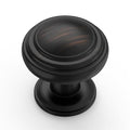 Amerdeco 10 Pack Oil Rubbed Bronze Cabinet Knobs Single Hole Cabinet Pulls 1 Inch Drawer Knobs for Bathroom Cabinets ZH0086 - color: Oil Rubbed Bronze, size: 1" Single Hole