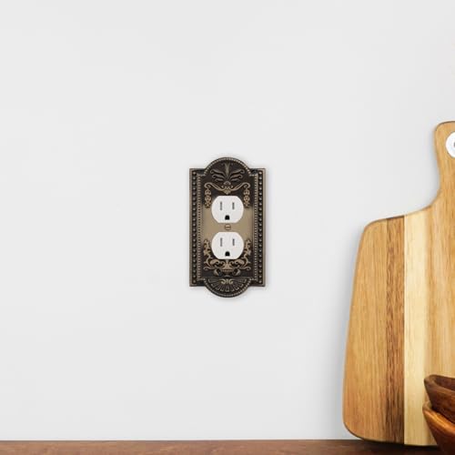 Nostalgic Warehouse Meadows Light Switch Cover Plate - color: Antique Brass, size: Outlet