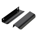 Matte Black Cabinet Handles Finger Edge Pulls 5 Inch CC 10 Pack - color: Matte Black, size: 128mm/5" Overall Length
