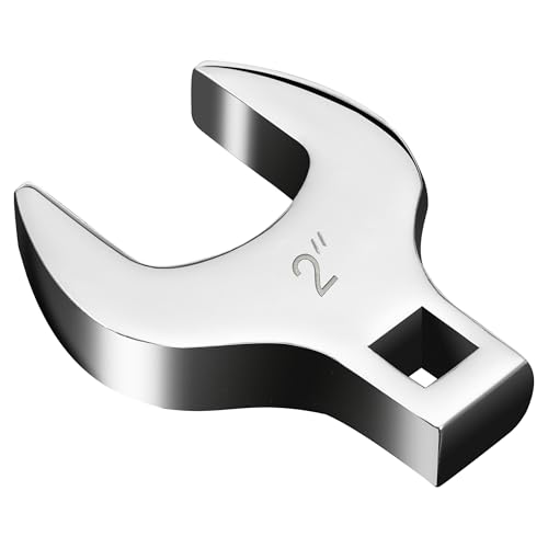 1/2'' Full Polish Drive Jumbo Crowfoot Wrench, Open End Wrench, SAE, 2'', CR-V Steel, Tools for Mechanics Maintenance or Repairs, Access Fasteners in Tight Spaces Work Hard-To-Reach Areas - size: SAE-2''