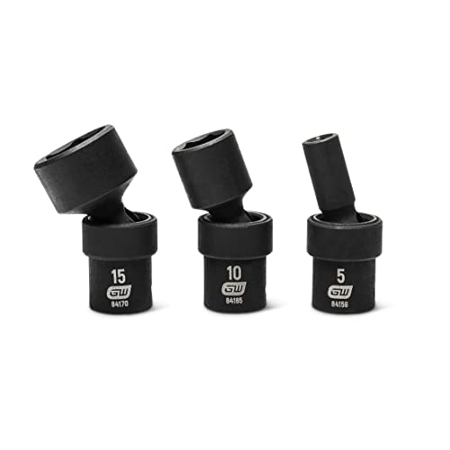 GEARWRENCH 12 Piece 1/4" Dr 6 Pt Universal Impact Metric Socket Set | 84905 - style: 12-piece kit