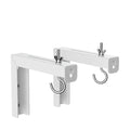 suptek Universal Projector Screen Wall Mount L-Brackets Wall Hanging Mount 6 inch Adjustable Extension Mounting Hooks for Projection Screen up to 66 lbs, 30 kg Capacity Each, PRL001, White (1 Pair) - size: 6 inch-white