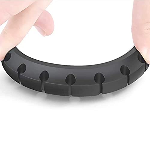 SOULWIT 3 Pcs Silicone USB Cable Holder Clips, Self Adhesive - Black - color: Black