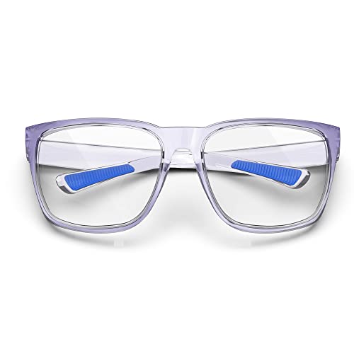 Safety Glasses Anti-Fog Eye Protection Blue Light Blocking Glasses for Women Men - color: Purple