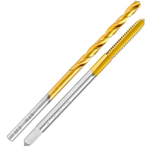4-40 UNC Tap and #43 Drill Bit Kit for Metal, M2 HSS Drill and Tap Set - size: 4-40 Tap, #43 Drill