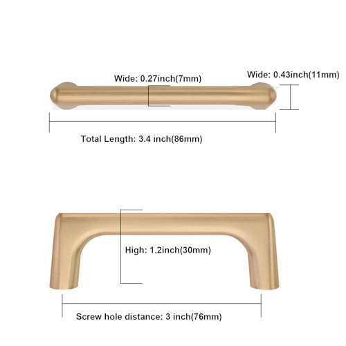 Asidrama 10 Pack 3 Inch(76mm) Champagne Bronze Cabinet Pulls Cabinet Handles Cupboard Handles Kitchen Cabinet Hardware for Cupboard Drawer Pulls - color: Champagne Bronze, size: 3" Hole Center, style: 10 Pack